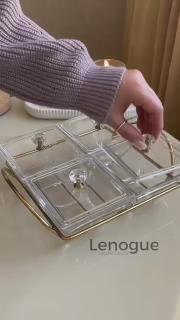 Bandeja Multifuncional para Lanches com Potes Organizadores Lenogue