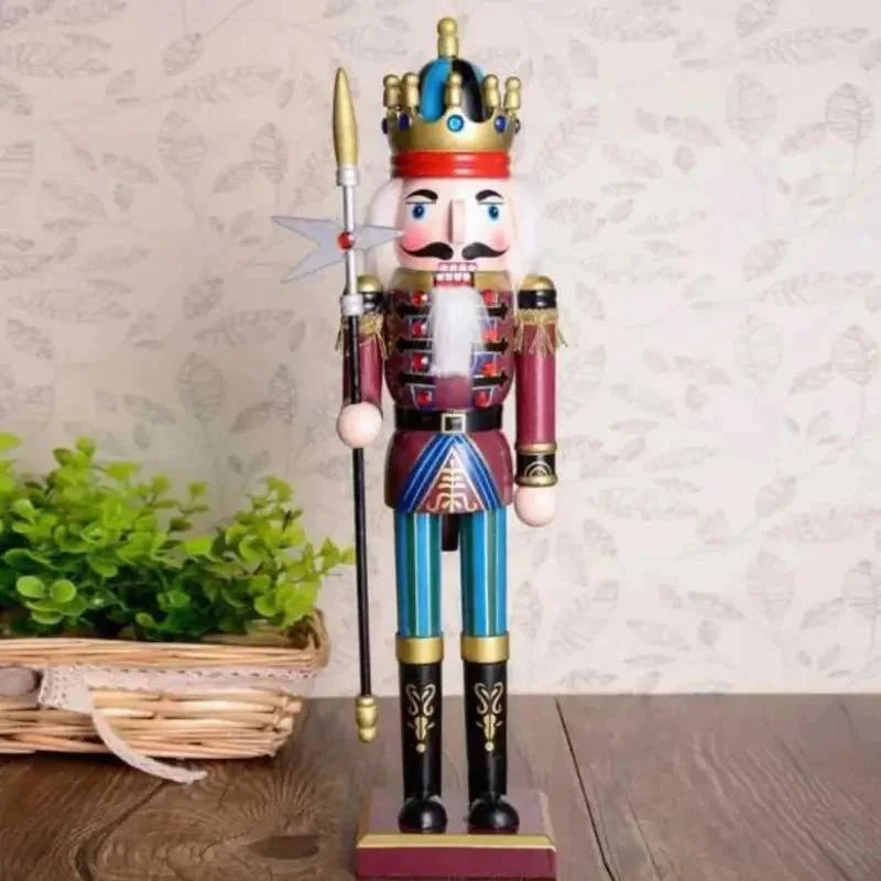 Quebra Nozes Soldado de Madeira 30cm para Decoração Natalina Lenogue Modelo 04