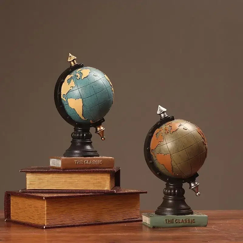 Relógio de Mesa Globo Temps Vintage em Resina Lenogue
