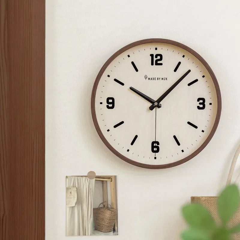 Relógio de Parede Silence Quartzo Movimento Suave Redondo Lenogue