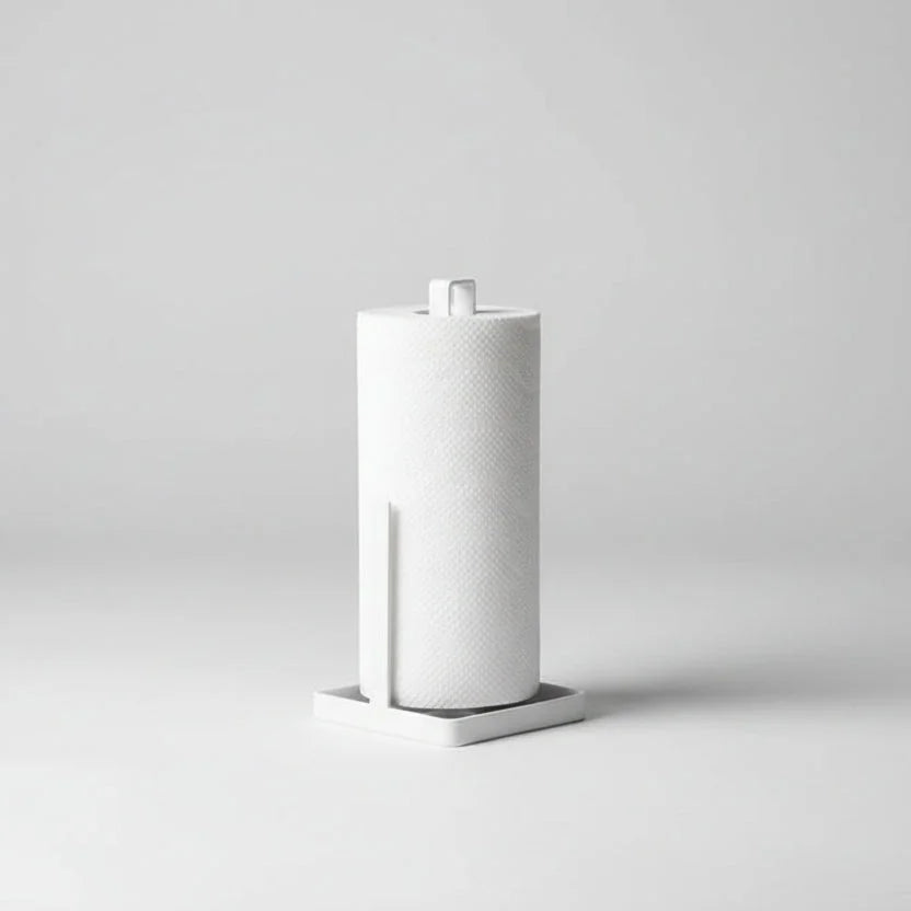 Suporte de Papel Toalha Metal para Bancada e Cozinha Lenogue Branco