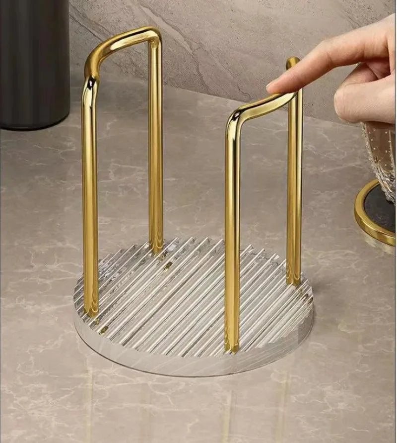 Suporte Organizador de Copos Descartáveis em Aço Inox e Acrílico Lenogue