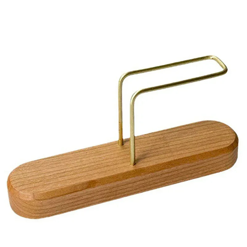 Suporte para Filtros de Café em Madeira com Gancho Inox Lenogue