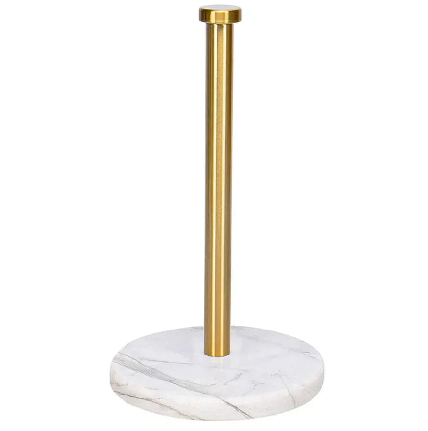 Suporte para Papel Toalha e Filme Plástico Mármore Dourado Lenogue