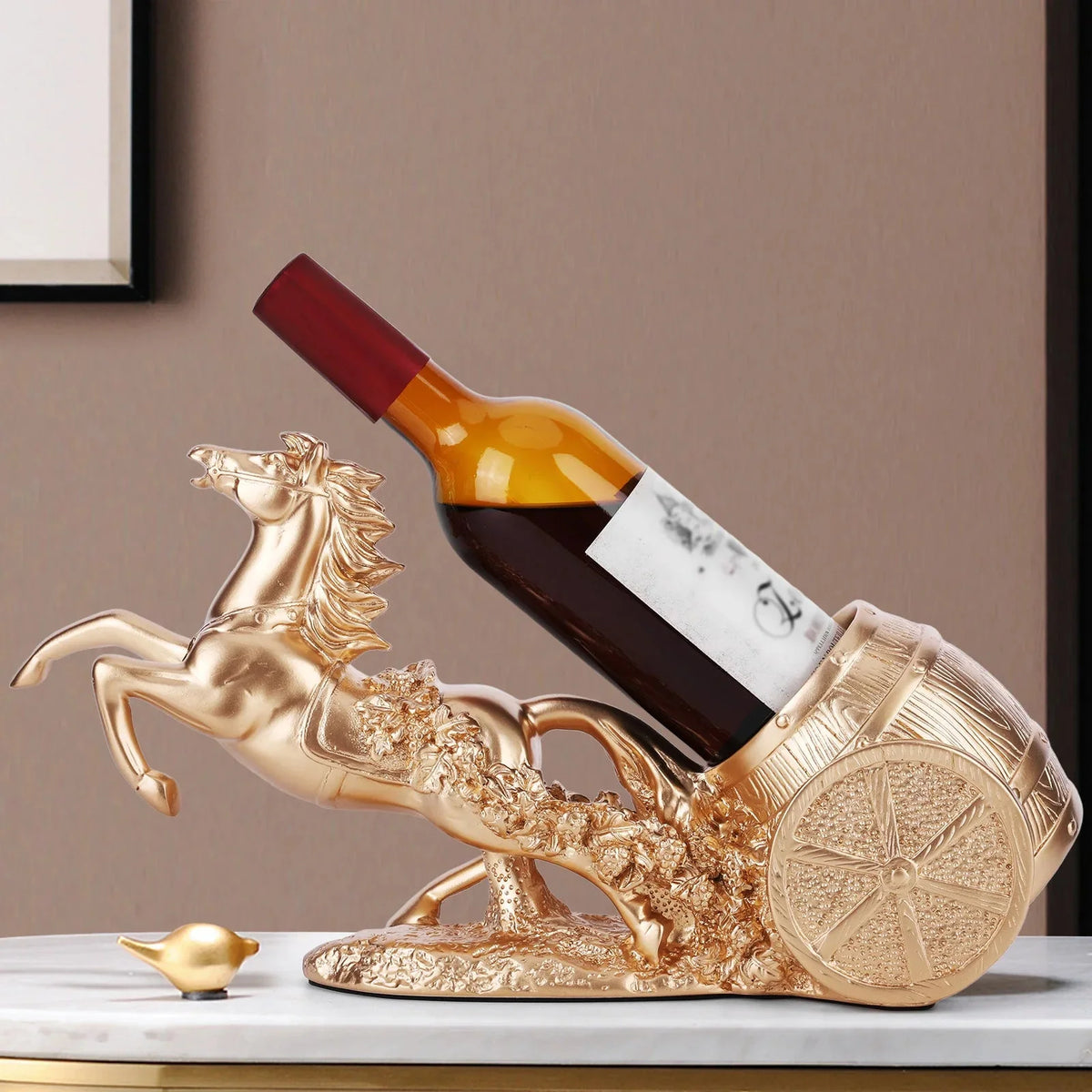 Suporte para Vinho Criativo em Resina Estilo Clássico Lenogue