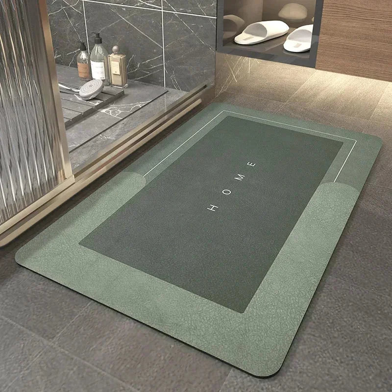 Tapete Antiderrapante Premium com 3 Camadas Retangular Lenogue Verde / 40cm x 60cm