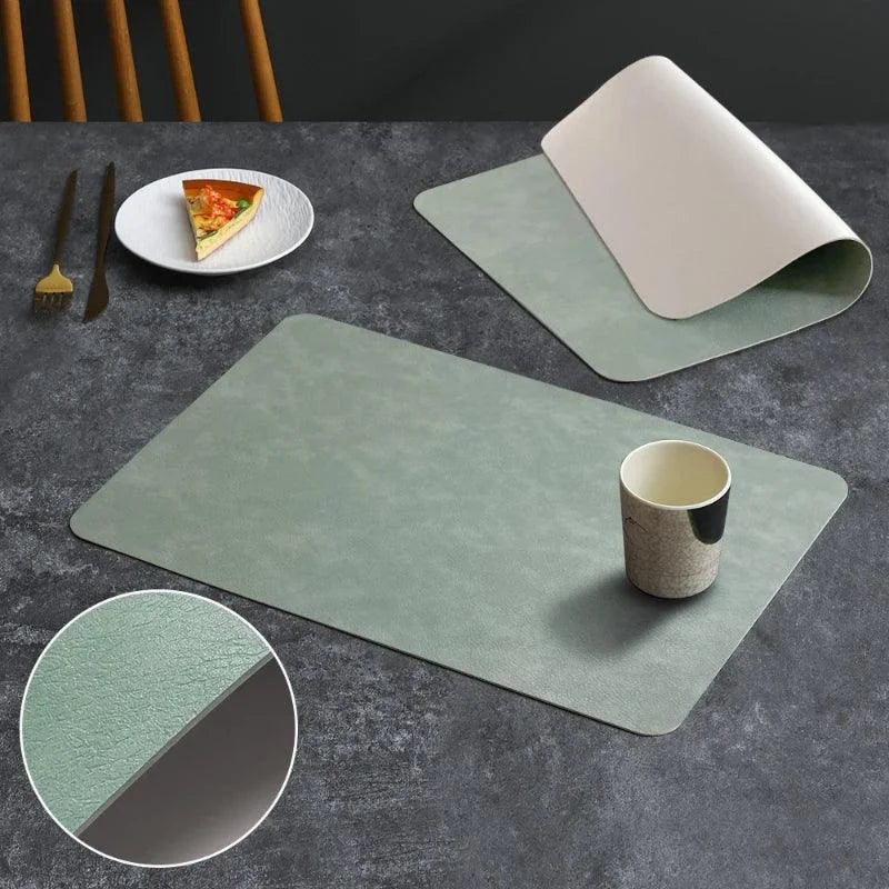 Tapete de Mesa em Couro Impermeável Lenogue