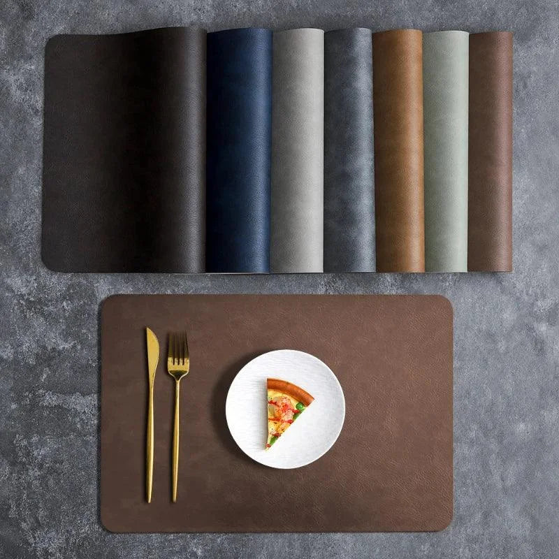 Tapete de Mesa em Couro Impermeável Lenogue