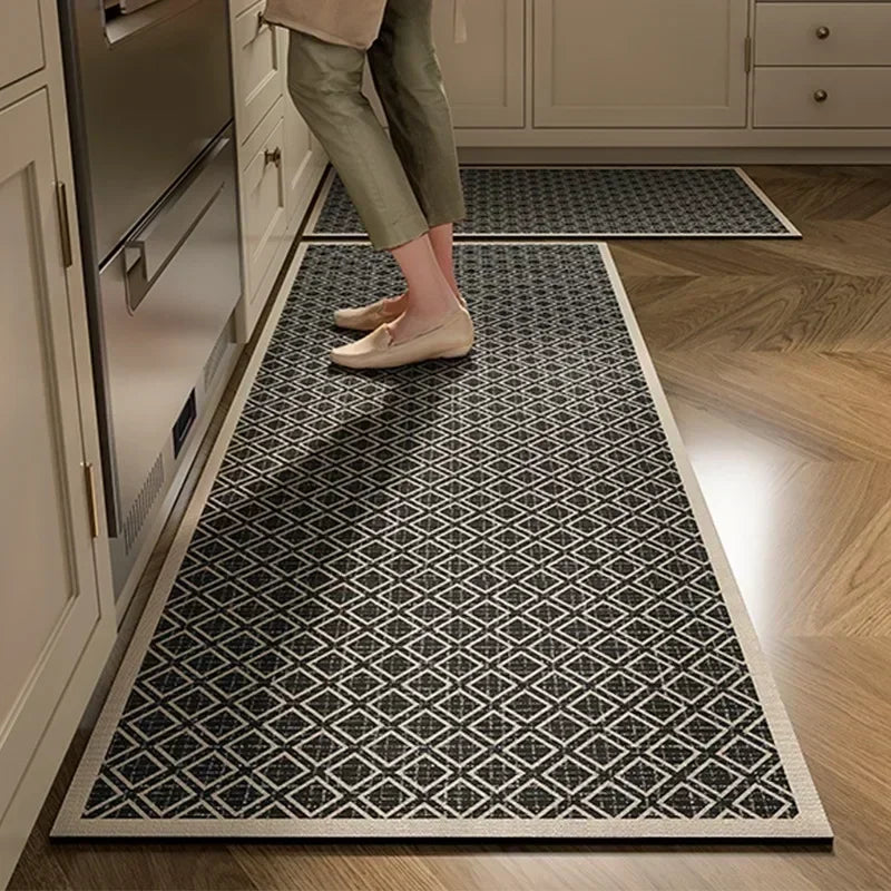 Tapete Diatomito Antiderrapante e Absorvente para Cozinha Lenogue Cinza Escuro / 50 x 80 Cm