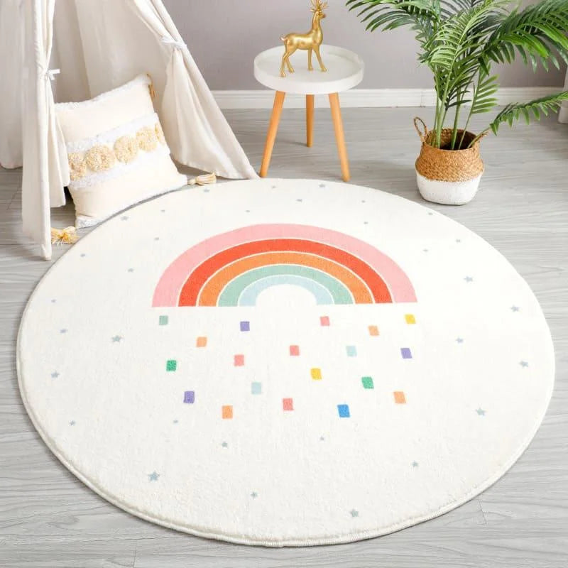 Tapete Infantil Arco-íris Antiderrapante Premium Lenogue / 80cm x