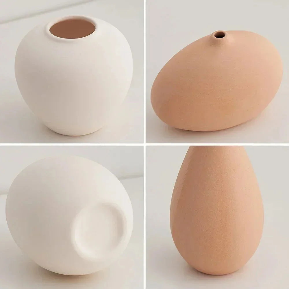 Vaso de Cerâmica para Arranjos Florais Design Moderno Lenogue