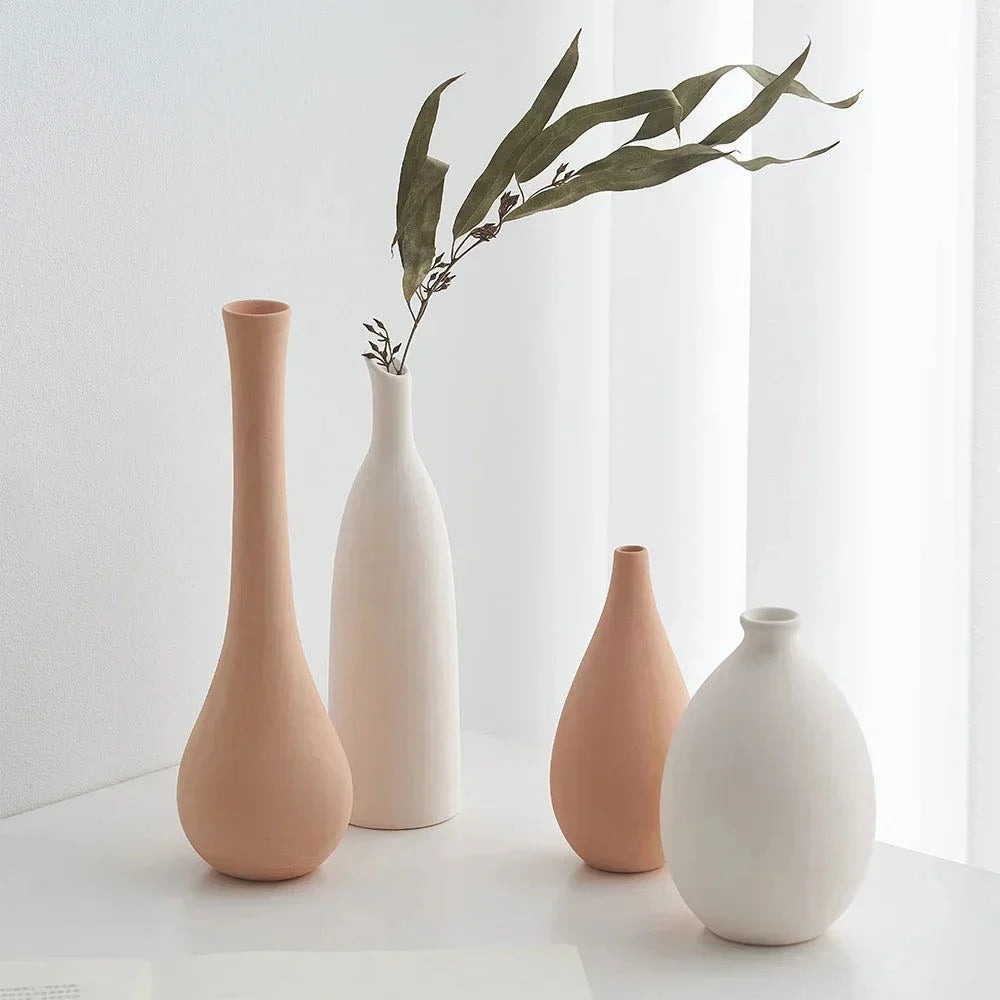 Vaso de Cerâmica para Arranjos Florais Design Moderno Lenogue