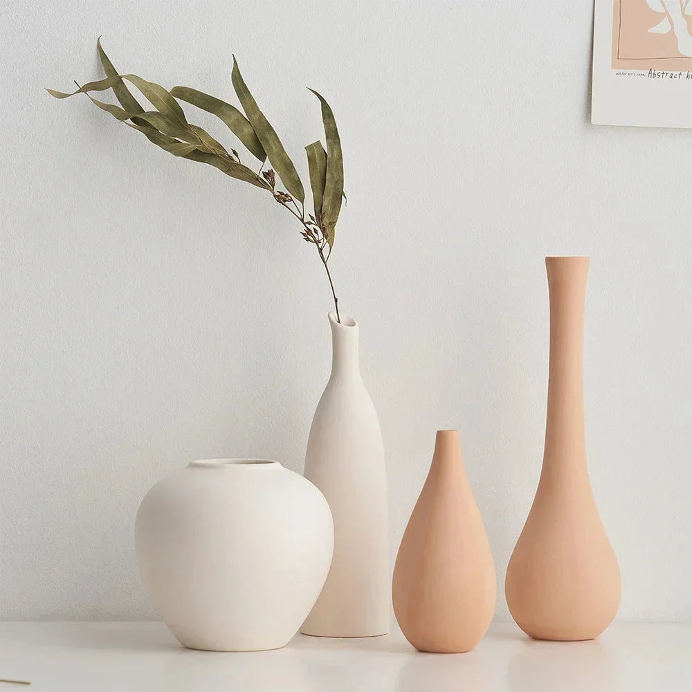 Vaso de Cerâmica para Arranjos Florais Design Moderno Lenogue