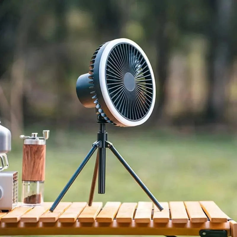 Ventilador Portátil Recarregável Preto com 3 Velocidades para Casa Lenogue